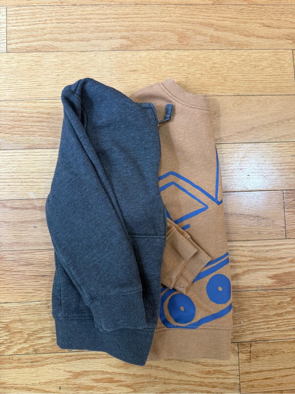 Cat & Jack Charcoal Gray and Tan Graphic Sweatpants